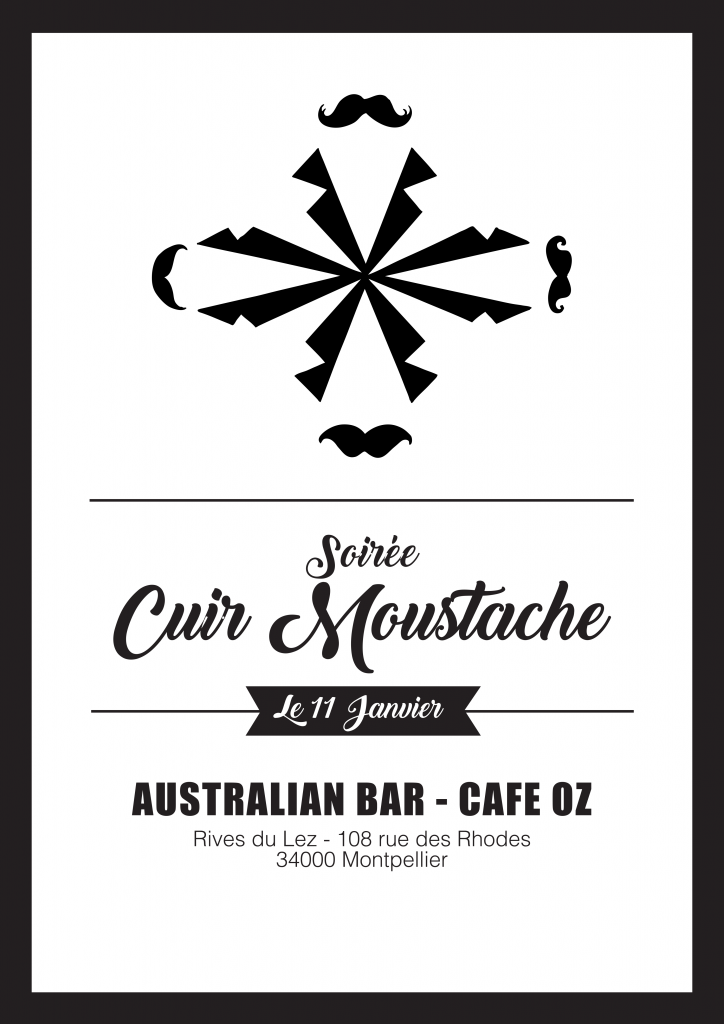 Affiche cuir moustache